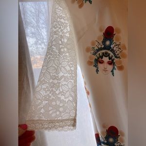 Bohemian, French-made Coeur de Vague, White Lace-Sleeved Special Occasion Dress!